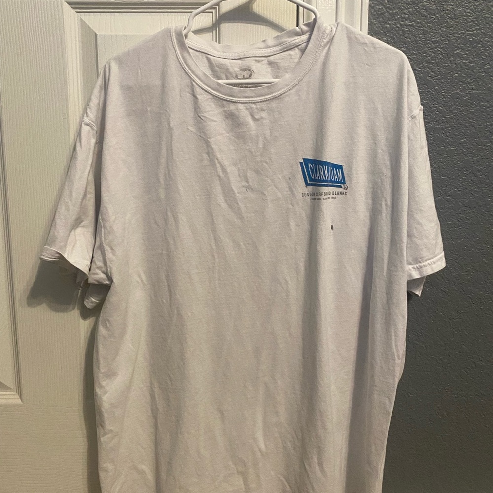 White Malibu Shirt, Custom Surfboards